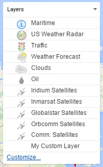 GSatTrack Custom Map Layers